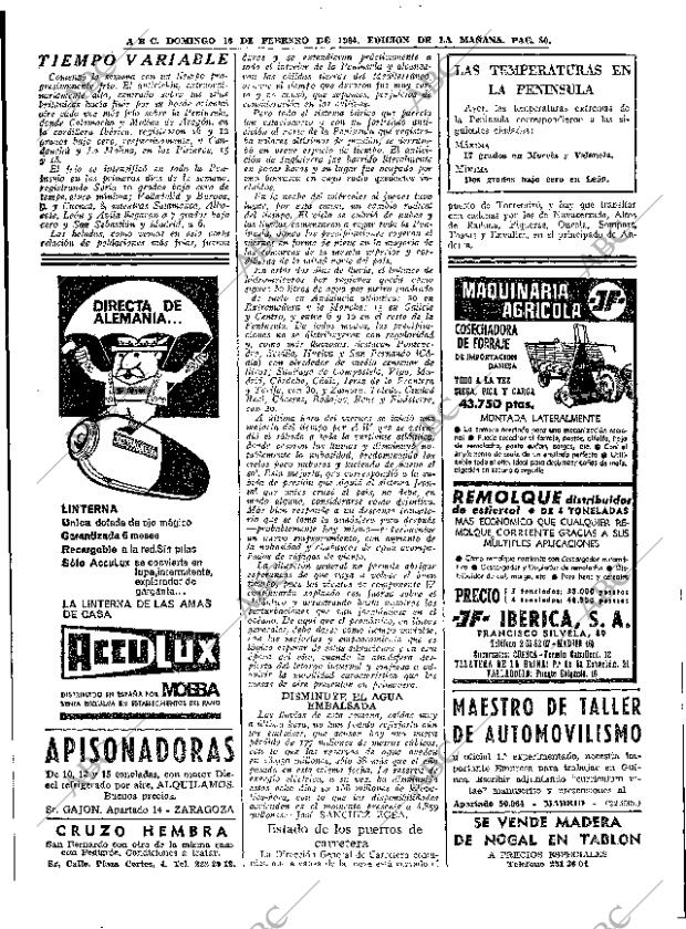 ABC MADRID 16-02-1964 página 80