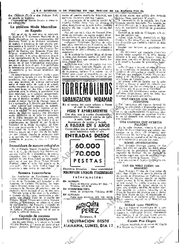 ABC MADRID 16-02-1964 página 82
