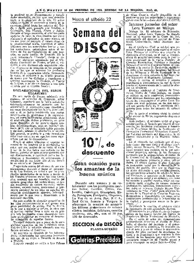 ABC MADRID 18-02-1964 página 48
