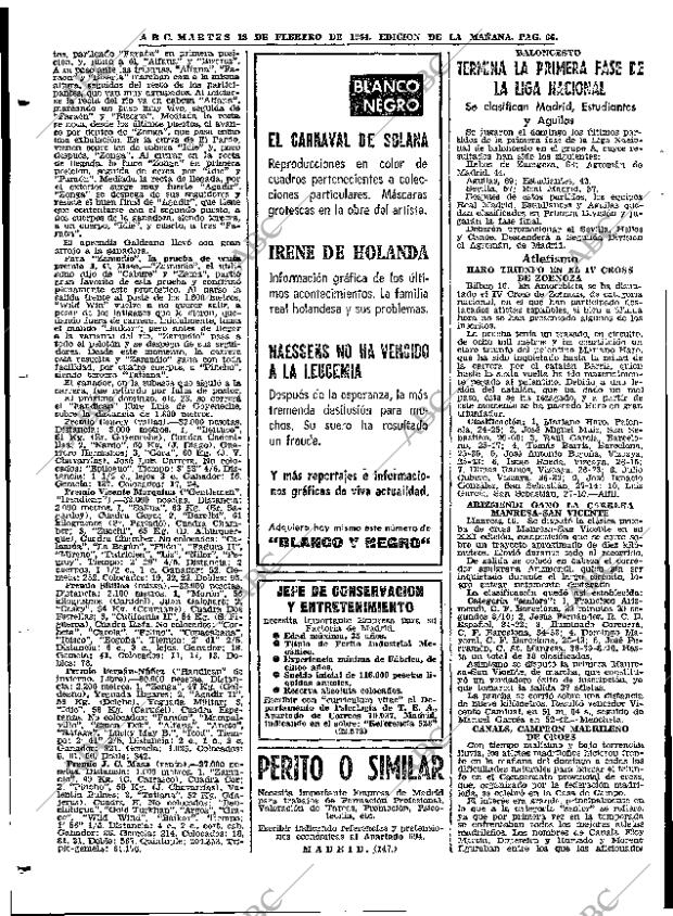 ABC MADRID 18-02-1964 página 66