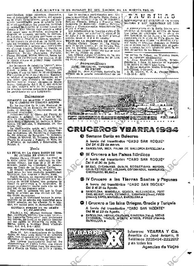 ABC MADRID 18-02-1964 página 67