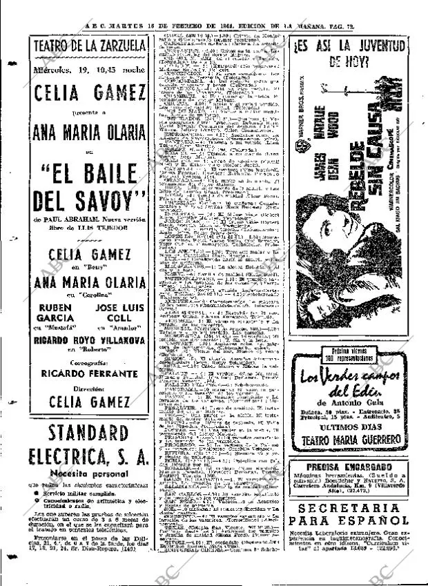 ABC MADRID 18-02-1964 página 72