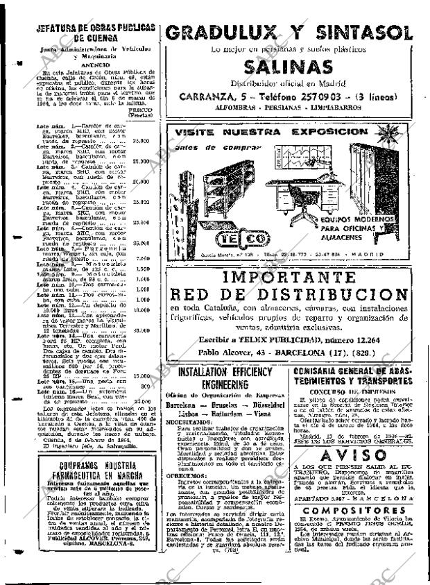 ABC MADRID 18-02-1964 página 86