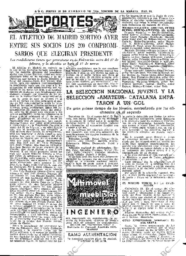 ABC MADRID 20-02-1964 página 59