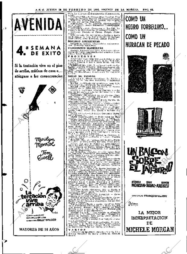 ABC MADRID 20-02-1964 página 68