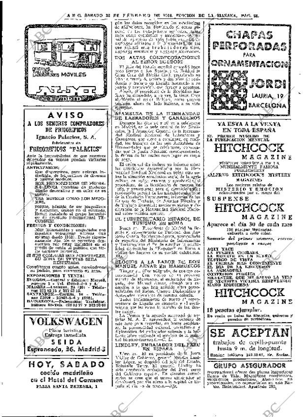 ABC MADRID 22-02-1964 página 58