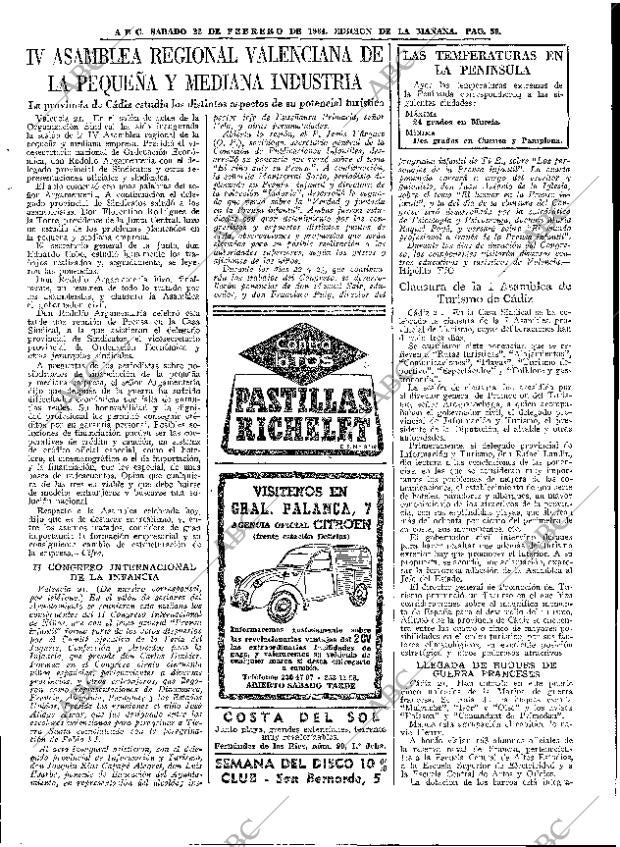 ABC MADRID 22-02-1964 página 59