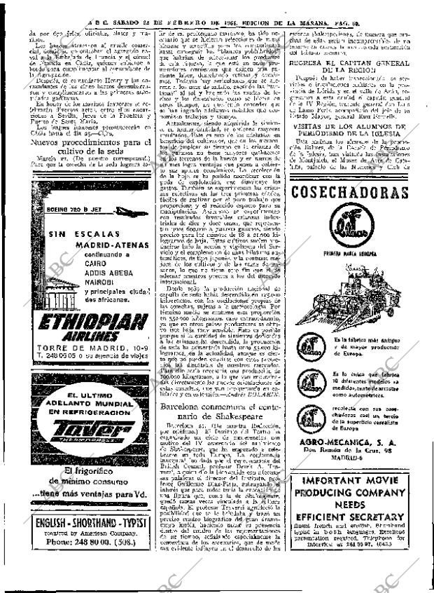 ABC MADRID 22-02-1964 página 60