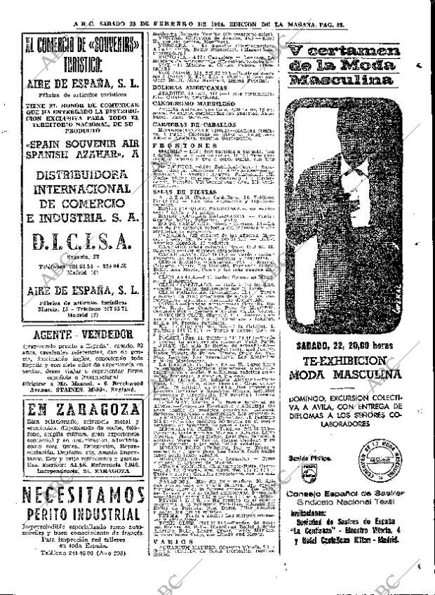 ABC MADRID 22-02-1964 página 85