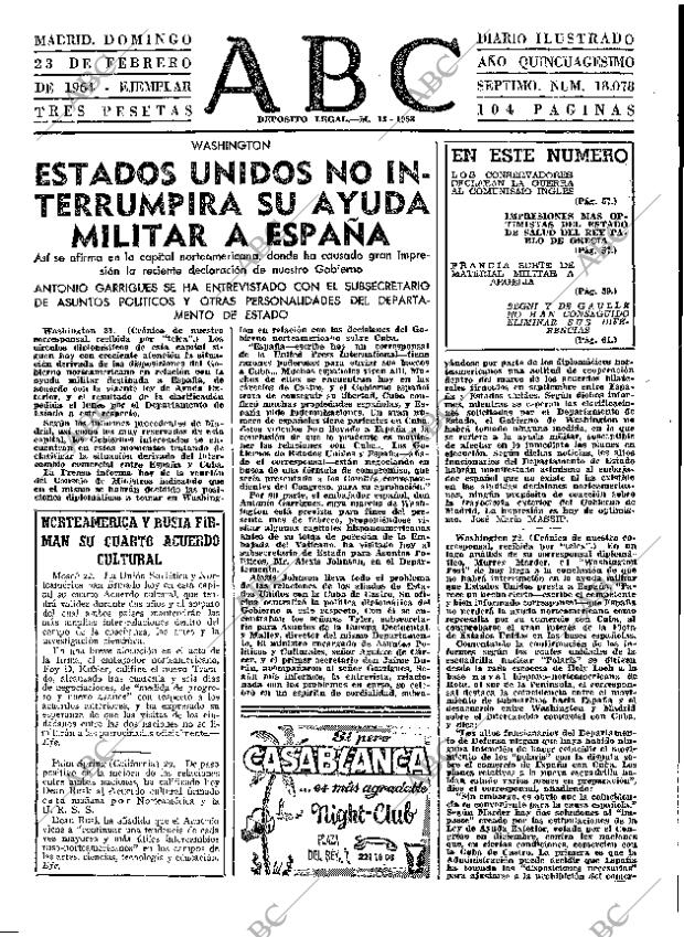 ABC MADRID 23-02-1964 página 55