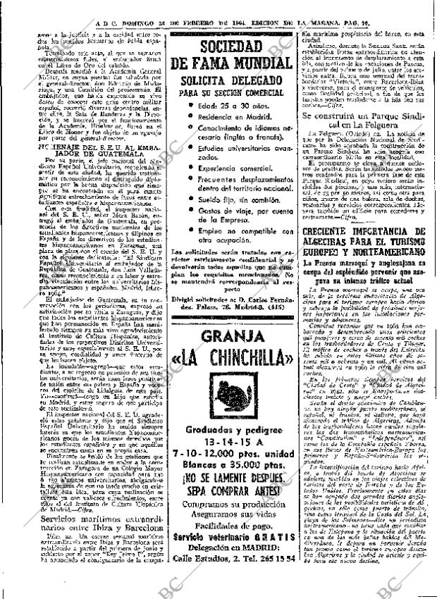 ABC MADRID 23-02-1964 página 70