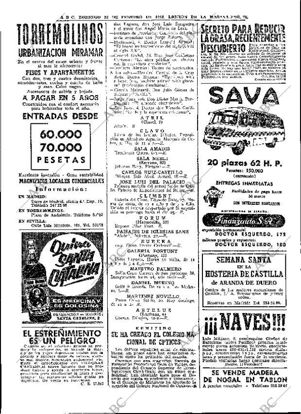 ABC MADRID 23-02-1964 página 76