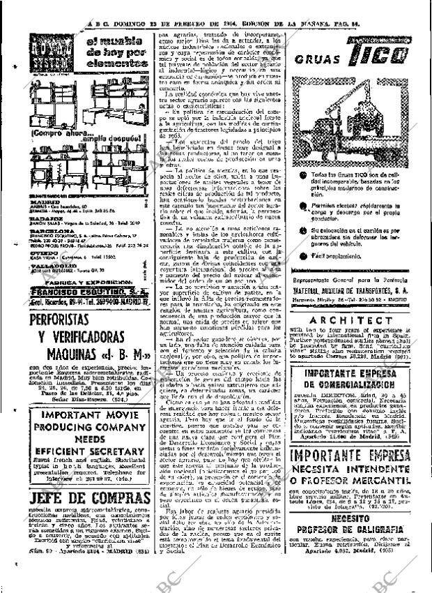 ABC MADRID 23-02-1964 página 80
