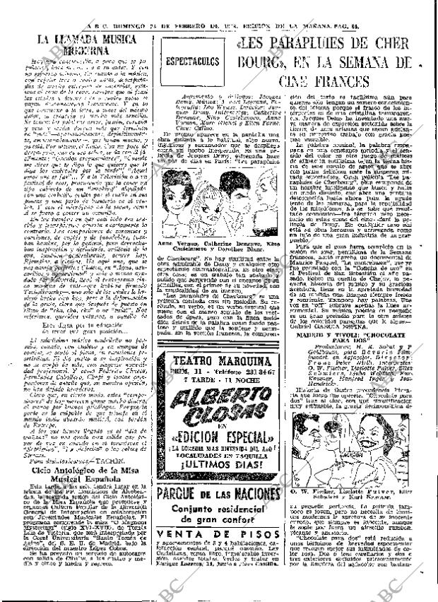 ABC MADRID 23-02-1964 página 85