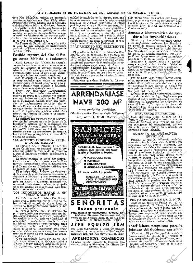 ABC MADRID 25-02-1964 página 34