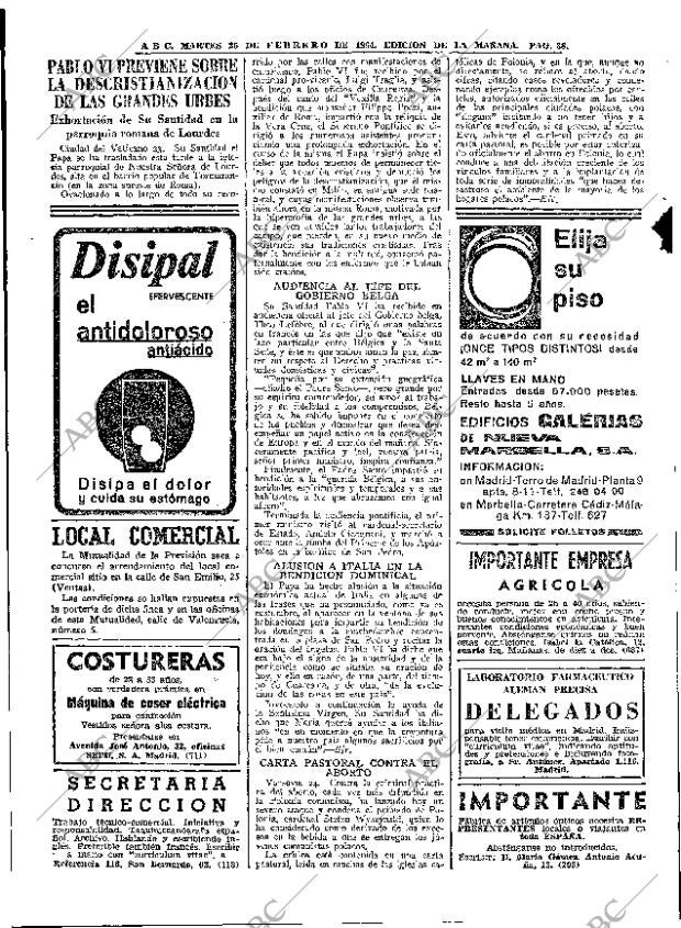 ABC MADRID 25-02-1964 página 38