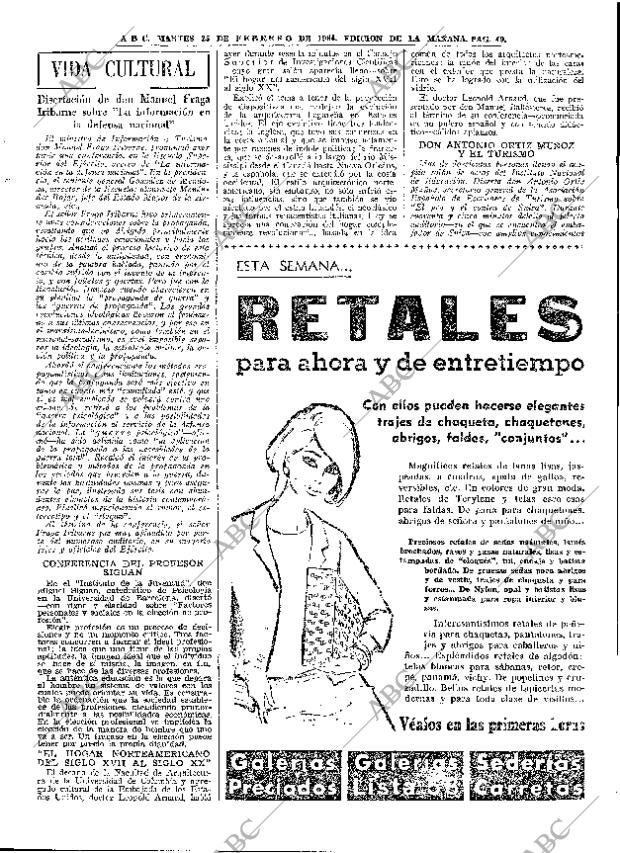 ABC MADRID 25-02-1964 página 49