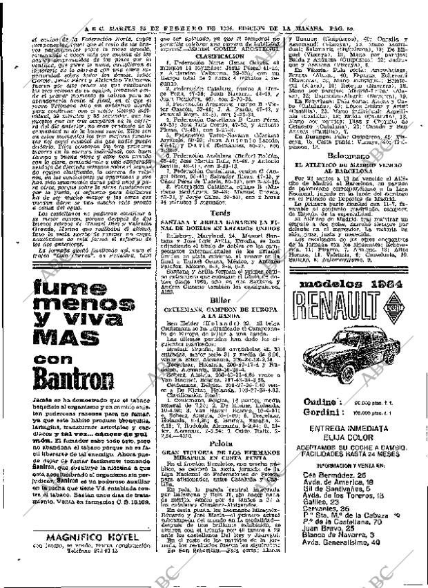 ABC MADRID 25-02-1964 página 60