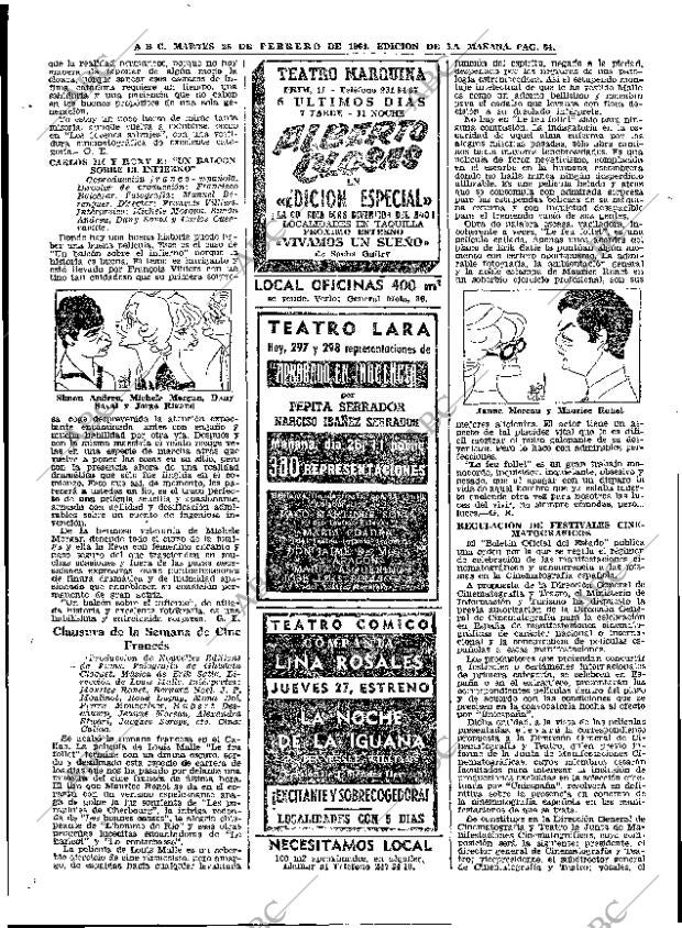 ABC MADRID 25-02-1964 página 64