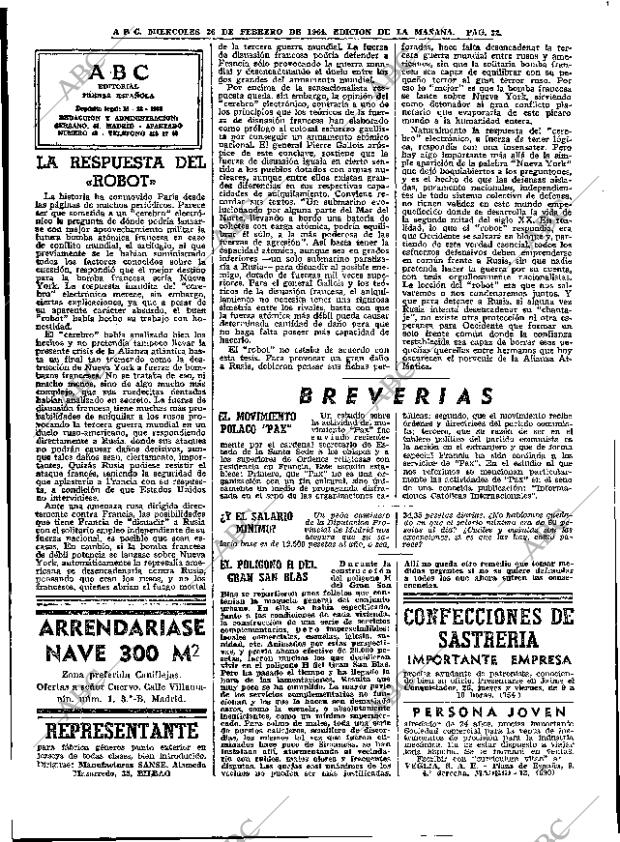 ABC MADRID 26-02-1964 página 32