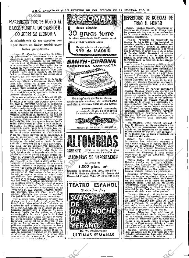 ABC MADRID 26-02-1964 página 36