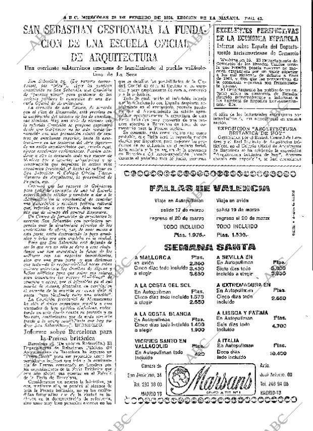 ABC MADRID 26-02-1964 página 43