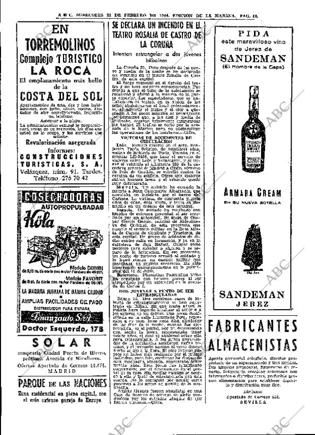 ABC MADRID 26-02-1964 página 46