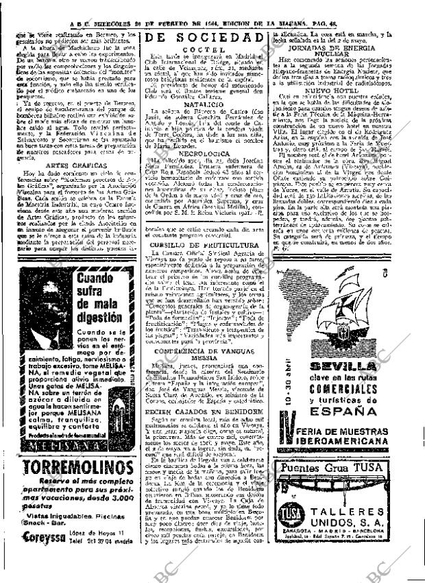 ABC MADRID 26-02-1964 página 48