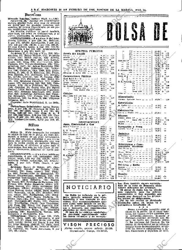 ABC MADRID 26-02-1964 página 54