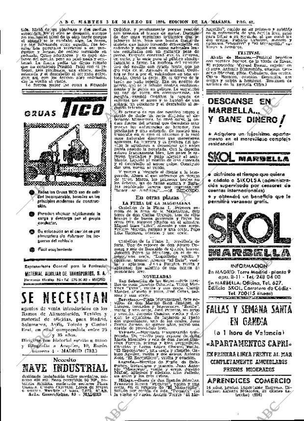 ABC MADRID 03-03-1964 página 62