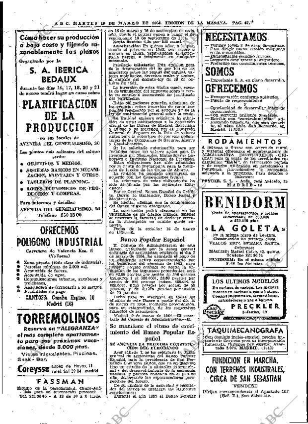 ABC MADRID 10-03-1964 página 62