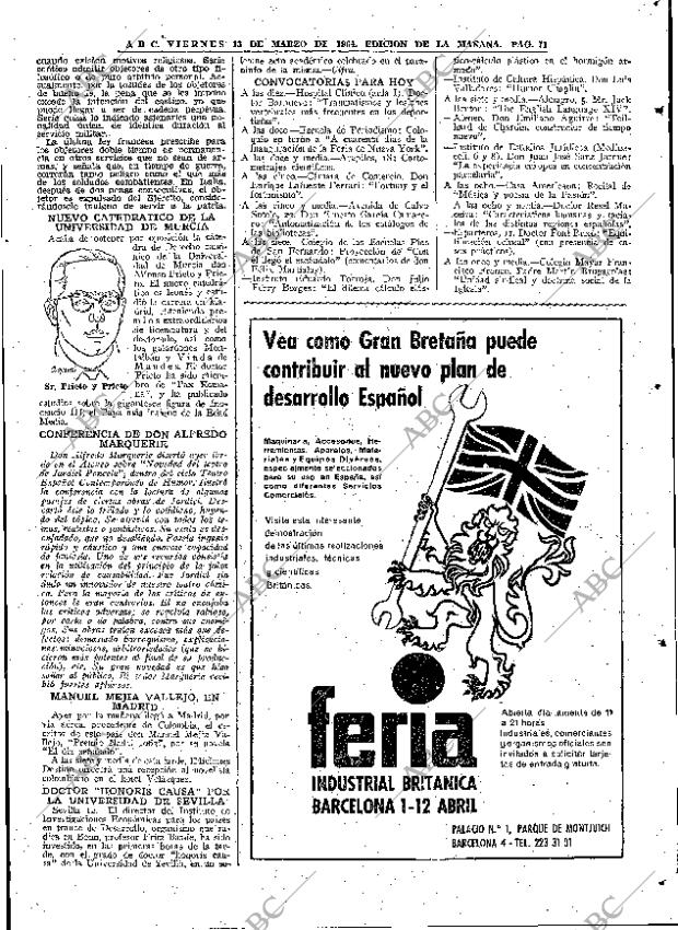 ABC MADRID 13-03-1964 página 71