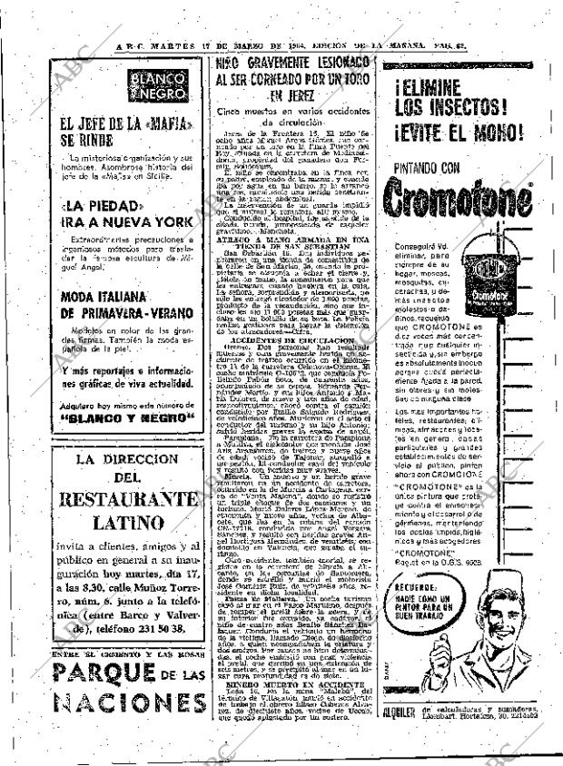 ABC MADRID 17-03-1964 página 62