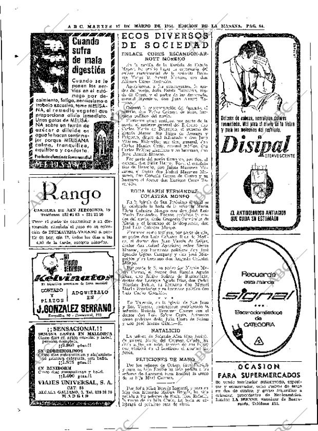 ABC MADRID 17-03-1964 página 84