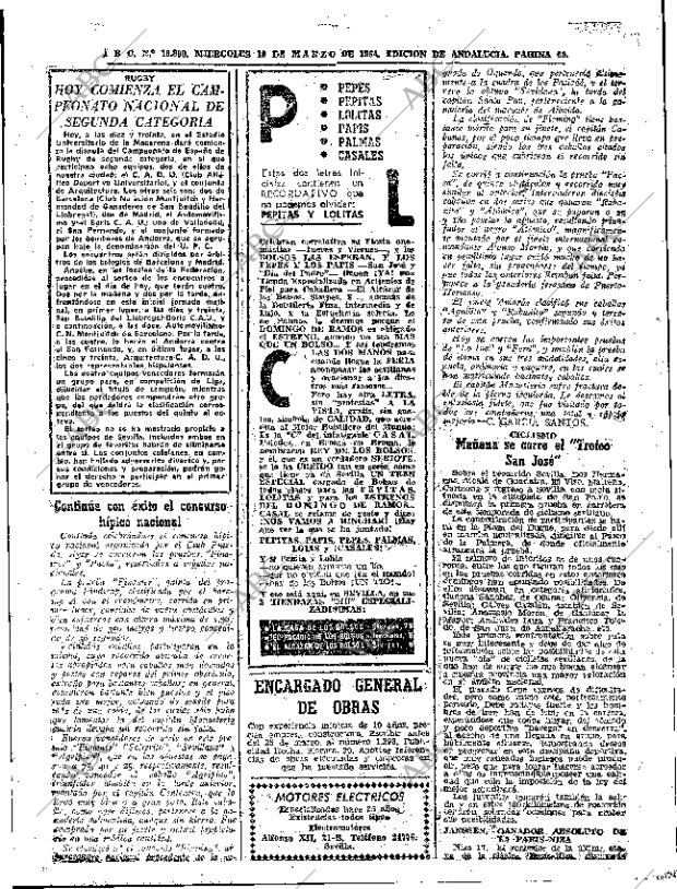 ABC SEVILLA 18-03-1964 página 69