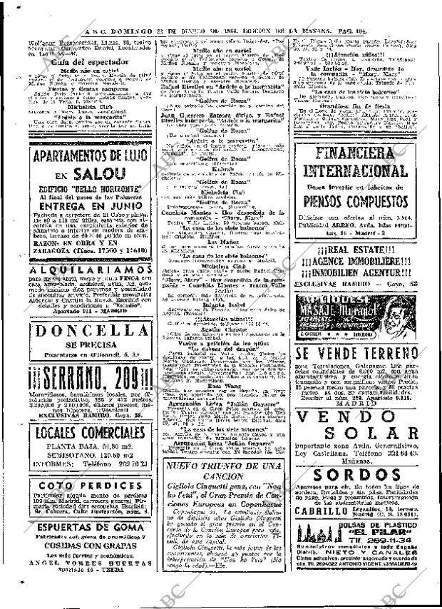 ABC MADRID 22-03-1964 página 104