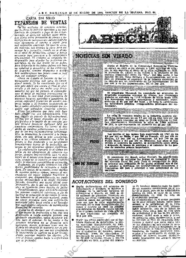 ABC MADRID 22-03-1964 página 92