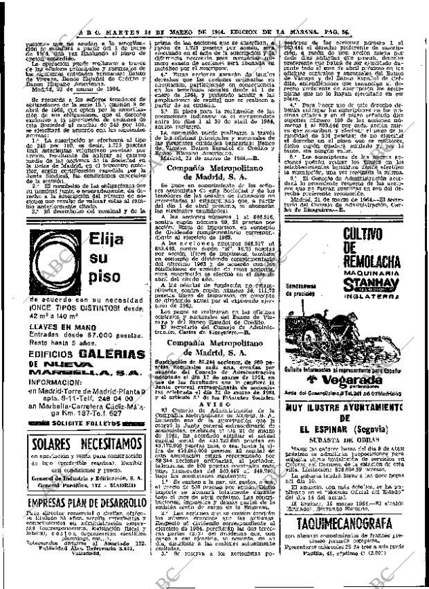 ABC MADRID 24-03-1964 página 56