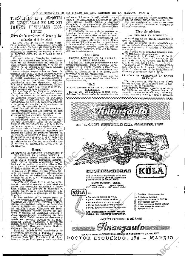 ABC MADRID 25-03-1964 página 61