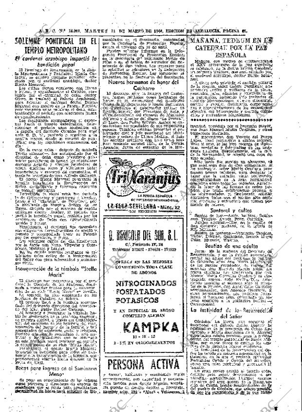 ABC SEVILLA 31-03-1964 página 61