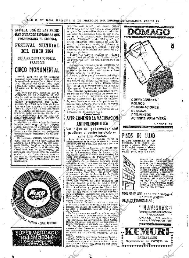 ABC SEVILLA 31-03-1964 página 68