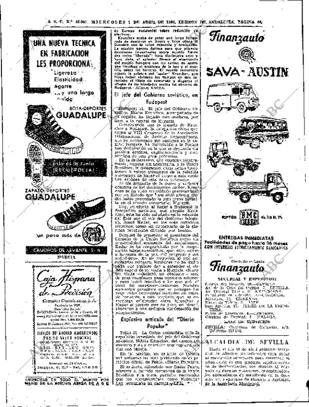 ABC SEVILLA 01-04-1964 página 64