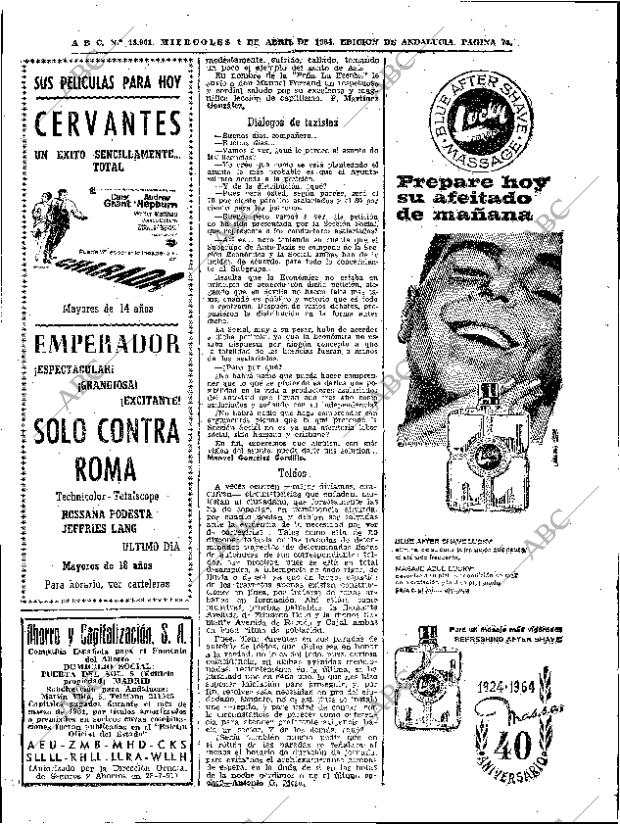 ABC SEVILLA 01-04-1964 página 74