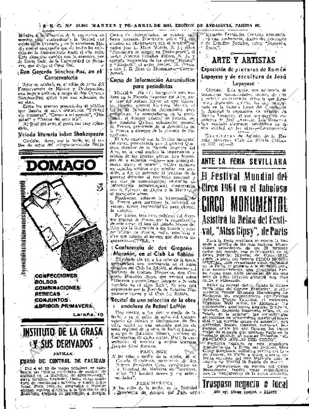 ABC SEVILLA 07-04-1964 página 46