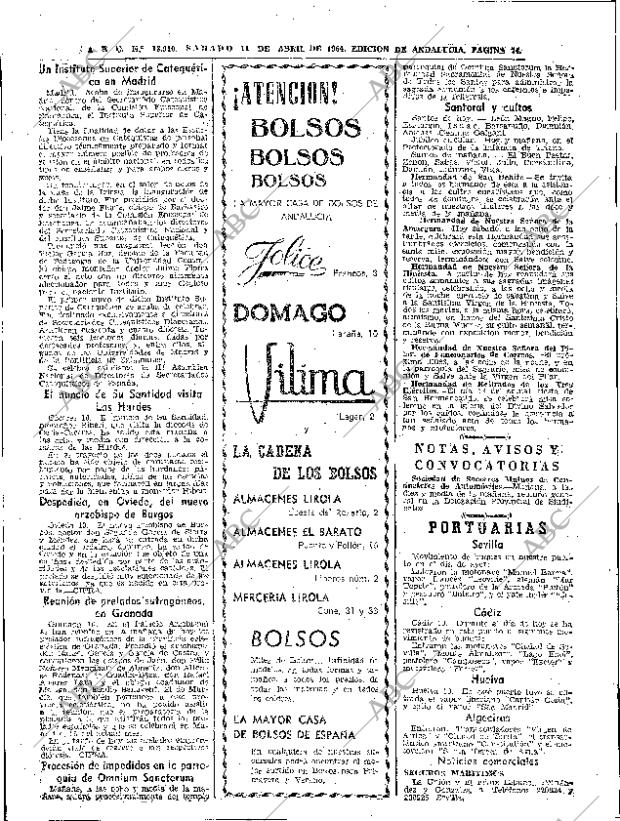 ABC SEVILLA 11-04-1964 página 74