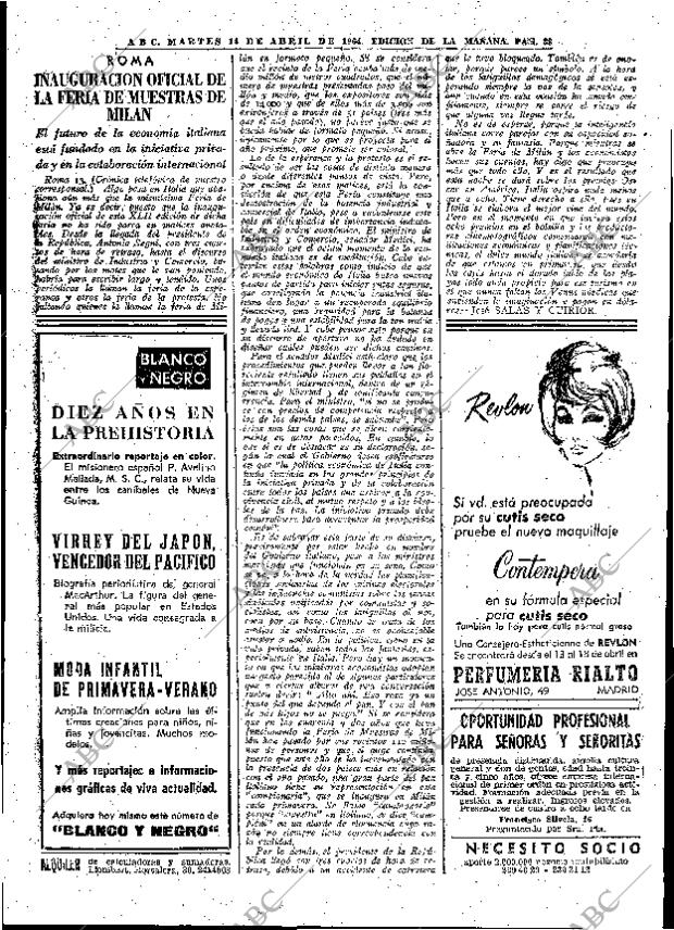 ABC MADRID 14-04-1964 página 38