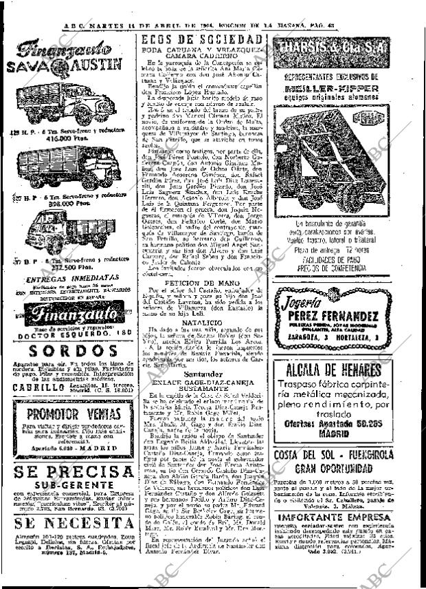 ABC MADRID 14-04-1964 página 48