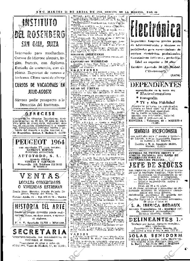 ABC MADRID 14-04-1964 página 69