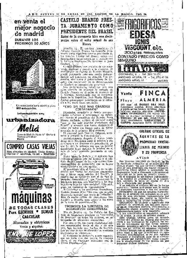 ABC MADRID 16-04-1964 página 50