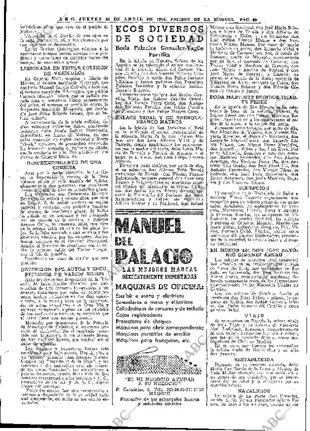 ABC MADRID 16-04-1964 página 69